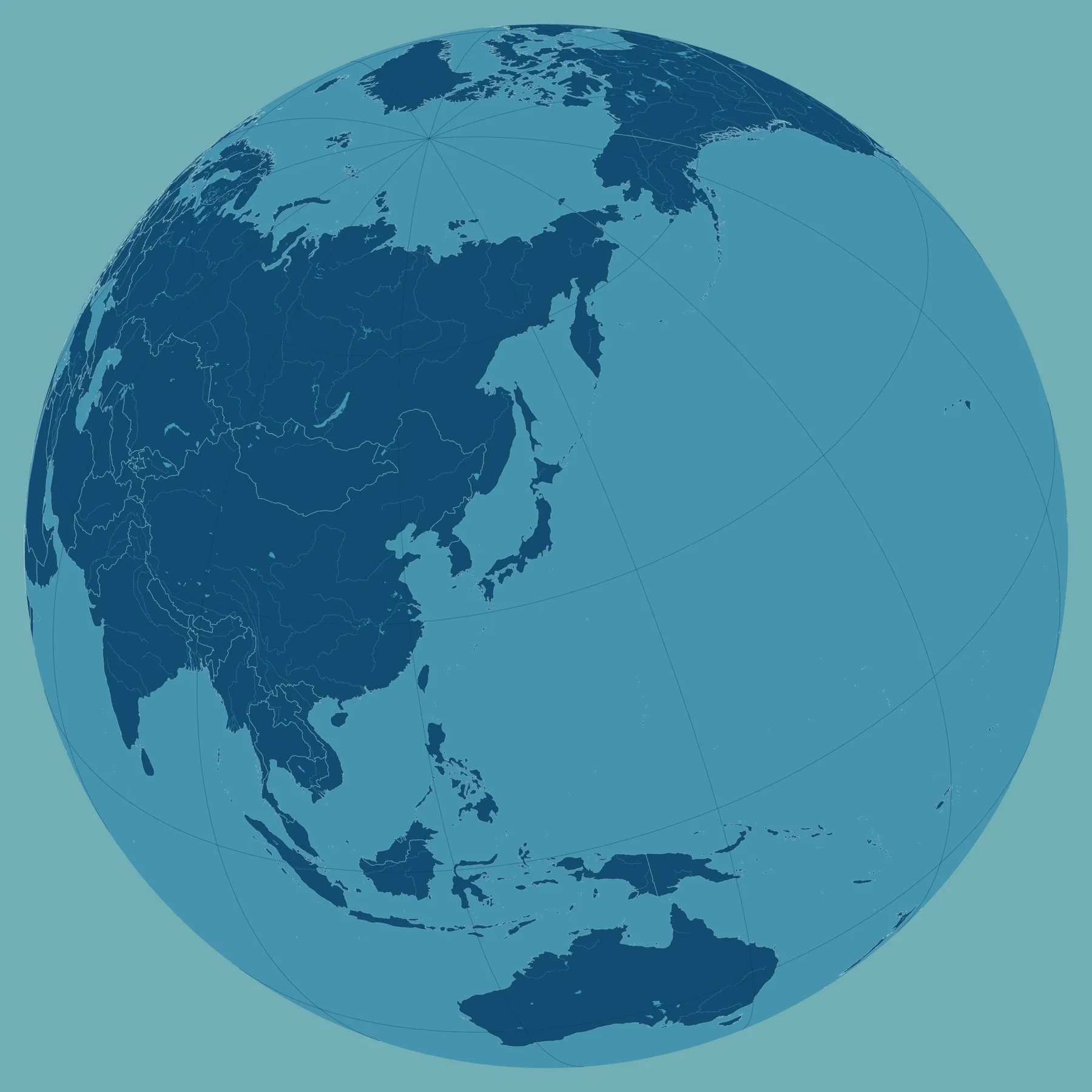 MetBrewer Orthographic Maps